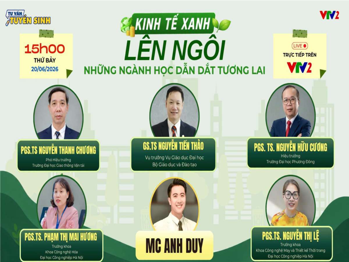 [VTV2 - Livestream tư vấn tuyển sinh 2026] Kinh tế xanh lên ngôi - Những ngành học dẫn dắt tương lai