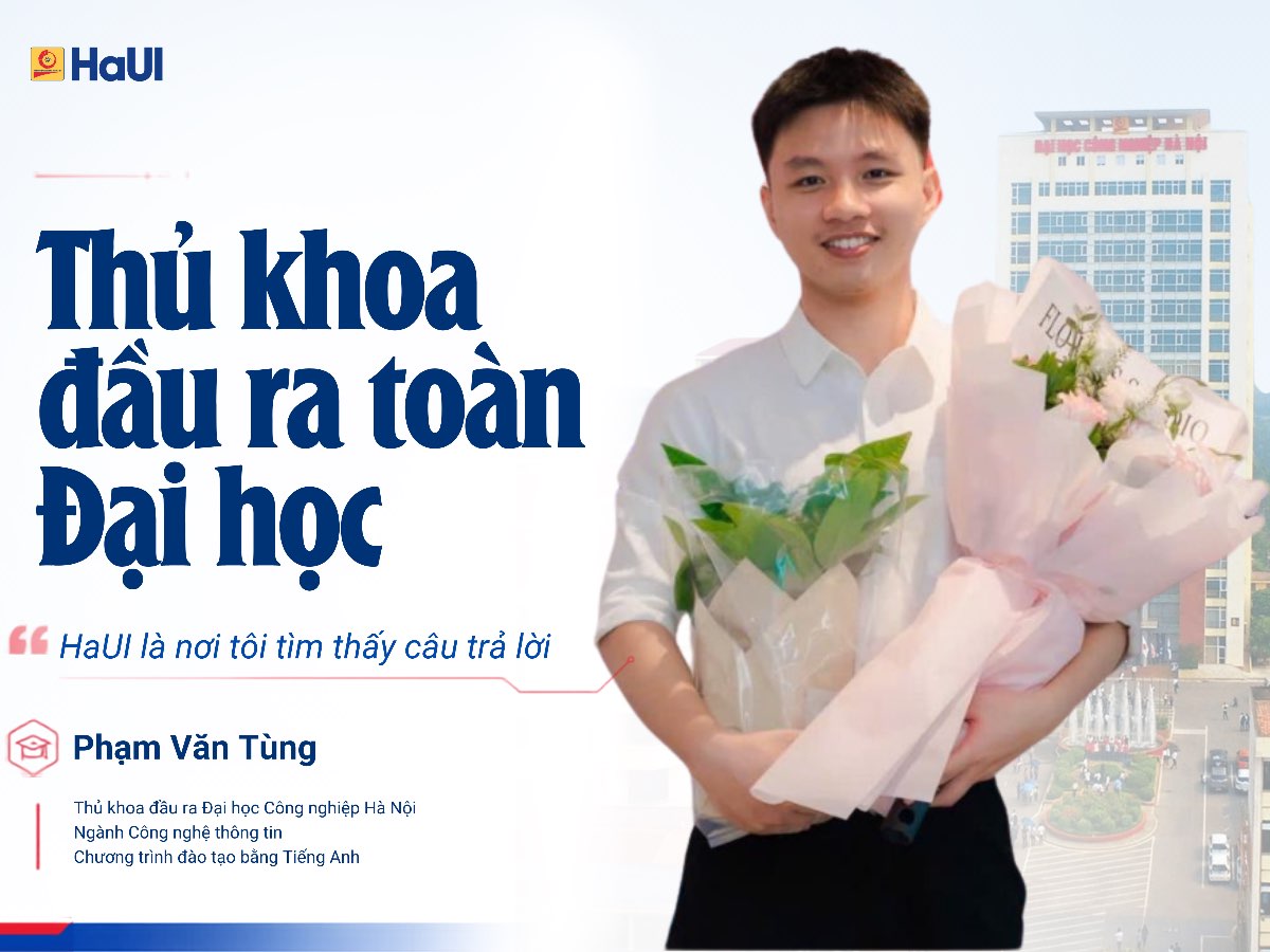 Thủ khoa đầu ra toàn Đại học: "HaUI là nơi tôi tìm thấy câu trả lời"