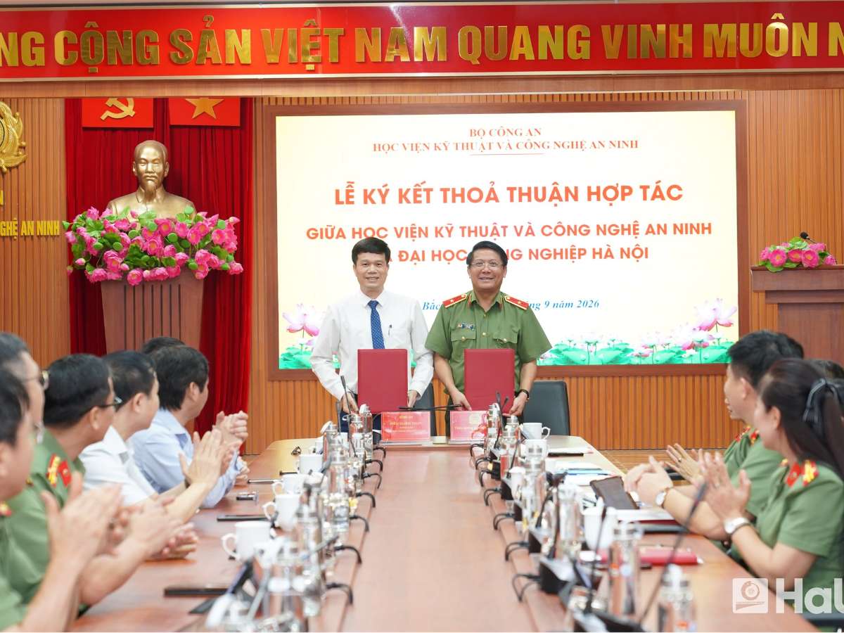 HaUI and the Academy of Security Engineering and Technology strengthen cooperation in training, research and technology transfer
