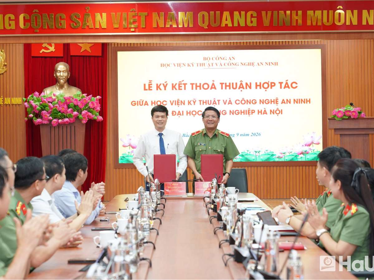 [vjst] ĐH Công nghiệp Hà Nội và Học viện Kỹ thuật và Công nghệ an ninh hợp tác đào tạo, nghiên cứu khoa học và chuyển giao công nghệ