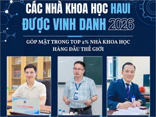 Ba nhà khoa học HaUI tiếp tục ghi danh trong Top 2% nhà khoa học có ảnh hưởng nhất thế giới năm 2026