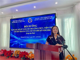 [skhcn.tuyenquang] Triển khai các lớp bồi dưỡng năng lực số, kỹ năng số cho công chức, viên chức chuyên trách công nghệ thông tin, chuyển đổi số năm 2026