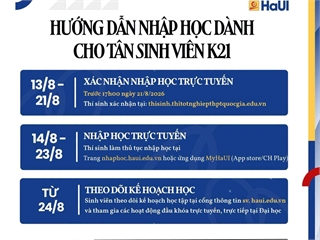 [congnghiepnongthon]Hướng dẫn nhập học trực tuyến dành cho Tân Sinh viên K21 Đại học Công nghiệp Hà Nội
