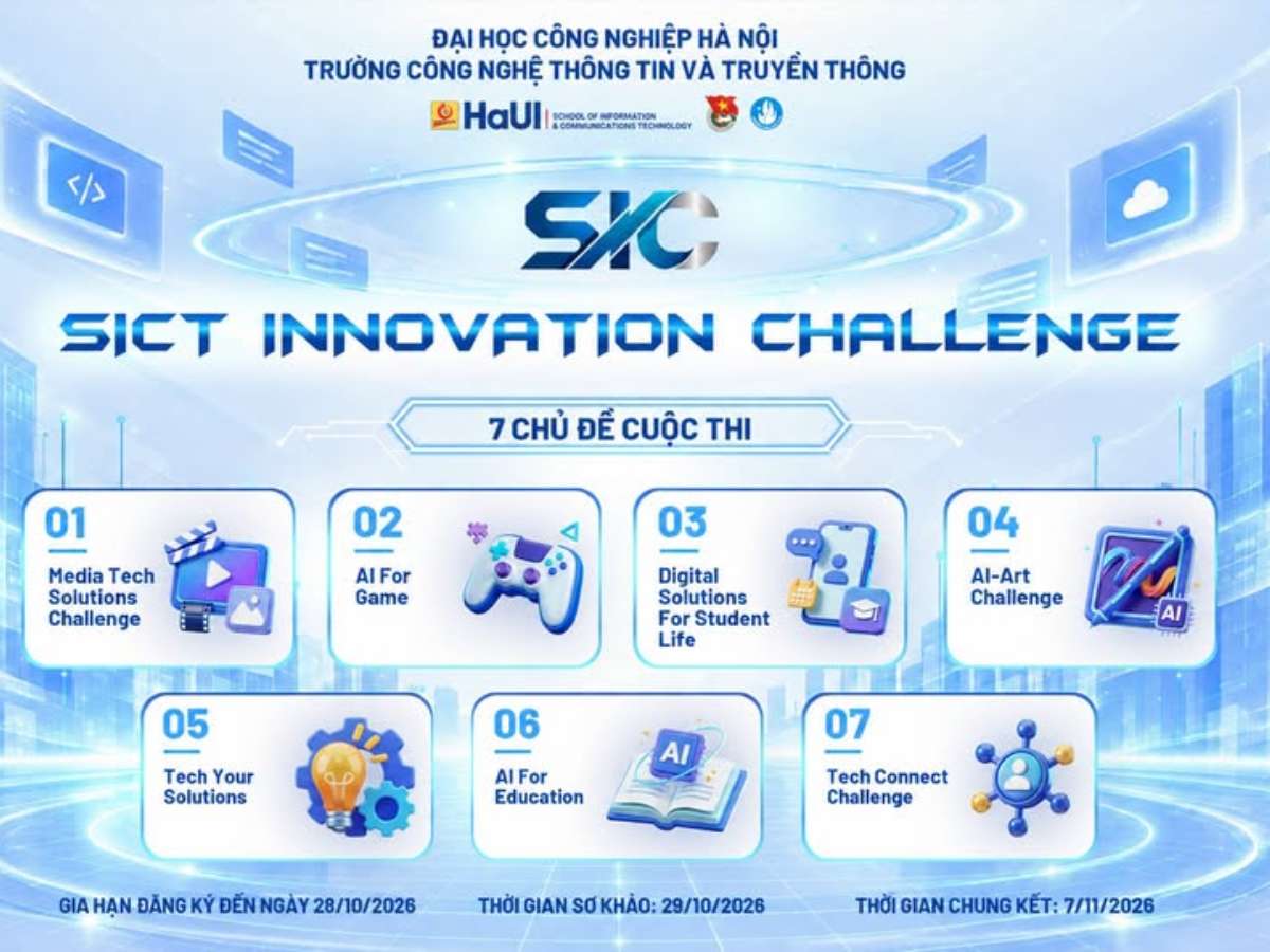 Tổ chức cuộc thi “SICT INNOVATION CHALLENGE” Của các Câu lạc bộ Trường Công nghệ thông tin và Truyền thông