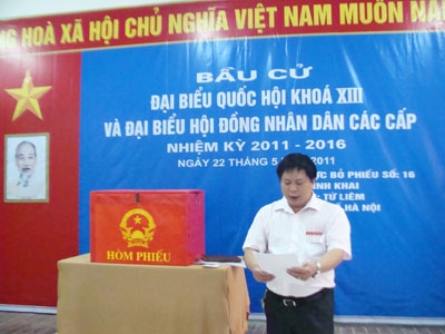 Cuộc bầu cử Đại biểu Quốc hội khóa XIII và Đại biểu hội đồng nhân dân các cấp tại trường Đại học Công nghiệp Hà Nội