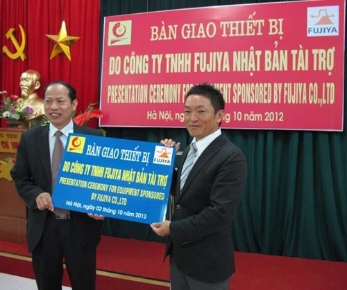 Hanoi University of Industry (HaUI) organized a presentation ceremony of facilities donated by Fujiya Co., Ltd.
