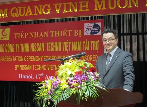 HaUI receives equipment funded by Nissan Techno Vietnam Company