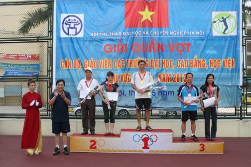 Bế mạc Giải quần vợt cán bộ, giáo viên các trường Đại học, Cao đẳng, Học viện khu vực Hà Nội