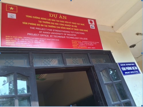 Thành lập văn phòng Dự án HaUI - JICA tại trường Cao đẳng nghề Kỹ thuật Công nghệ