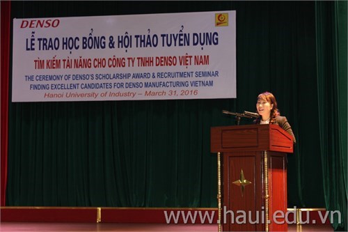 Scholarships Awards Ceremony and Seminar on Employment Opportunities held by DENSO Vietnam Co.,