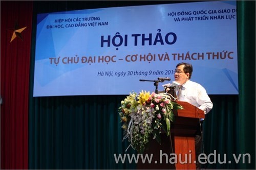 National workshop on `University Autonomy - opportunities and challenges`