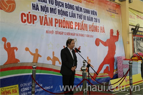 Khai mạc Giải vô địch Bóng ném Sinh viên Hà Nội mở rộng lần thứ III - Cup Văn phòng phẩm Hồng Hà