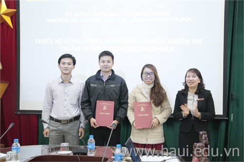 Bế giảng hai lớp đào tạo ngắn hạn thuộc Dự án HaUI-JICA: Thiết kế ứng dụng sử dụng vi điều khiển PIC và Quản lý đào tạo CUDBAS/PDCA