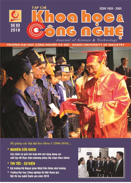 Tạp chí Khoa học và Công nghệ số 03 (9/2010)