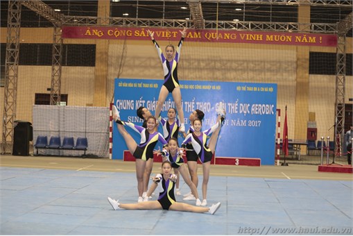 Chung kết giải `Khiêu vũ thể thao – Giải thể dục Aerobic sinh viên thành phố Hà Nội năm 2017”