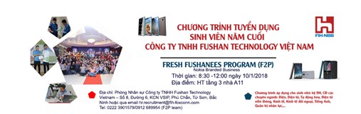 Chương trình Hội thảo tuyển dụng, thực tập của Công ty TNHH Fushan Technology Việt Nam (Tập đoàn KHKT Hồng Hải)