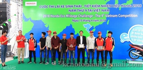 Đội tuyển Super Cup 50 Khoa Công nghệ Ô tô Trường ĐHCNHN vô địch cuộc thi Lái xe sinh thái - Tiết kiệm nhiên liệu Honda 2018 được tổ chức ở Việt Nam.