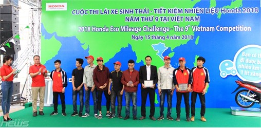 Đội tuyển SUPERCUB 50 – Đại Công nghiệp Hà Nội vô địch cuộc thi Lái xe sinh thái - Tiết kiệm nhiên liệu Honda 2018