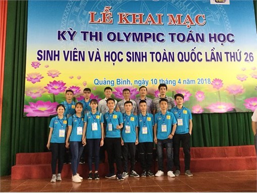 Đoàn Olympic Toán ĐHCNHN giành HCV trong kỳ thi Olympic Toán học Sinh viên và Học sinh toàn quốc năm 2018