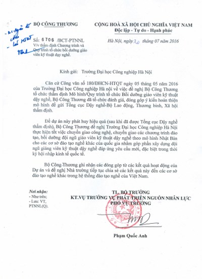 Báo cáo đầu ra 1 trong cuộc họp Ủy ban điều phối hỗn hợp lần thứ 5 (từ 12/2015 đến 5/2016)