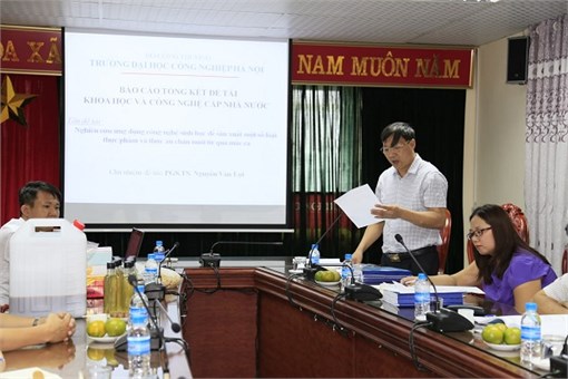 Nghiệm thu cơ sở đề tài NCKH cấp Nhà nước do PGS.TS Nguyễn Văn Lợi chủ nhiệm đề tài