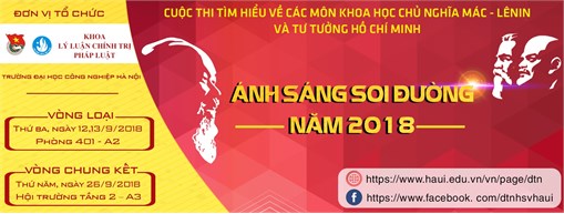 Thông báo tổ chức cuộc thi Tìm hiểu các môn khoa học Mác - Lênin và tư tưởng Hồ Chí Minh `Ánh sáng soi đường` năm 2018