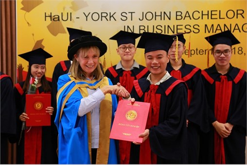 The 3 rd Graduation Ceremony for graduates of the joint training program between Hanoi University of Industry and York St John University
