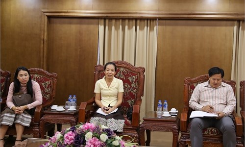 Hanoi University of Industry meets with delegates from Vientiane-Hanoi Friendship Technical and Vocational College