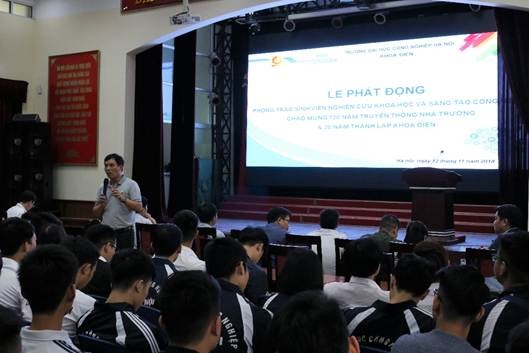 Lễ phát động Phong trào sinh viên Nghiên cứu khoa học và Sáng tạo công nghệ năm học 2018-2019 Chào mừng 120 năm truyền thống Nhà trường và 36 năm ngày Nhà giáo Việt Nam 20/11/2018