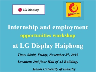 Workshop on internship and employment opportunities at LG Display Haiphong