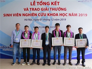 HaUI students won the Third prize at the Closing Ceremony of Student Science Research 2019 Award