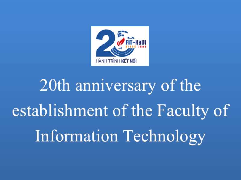 IT Faculty's 20th anniversary
