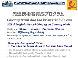 Hội thảo cơ hội việc làm của Công ty TNHH Nissan Automotive Technology Việt Nam