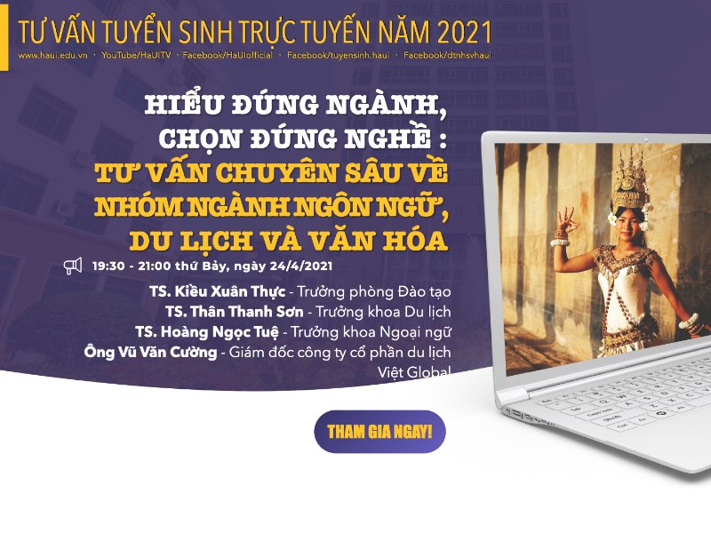 [Livestream] Hiểu đúng ngành, chọn đúng nghề - Tư vấn chuyên sâu về nhóm ngành Ngôn ngữ, Du lịch và Văn hóa