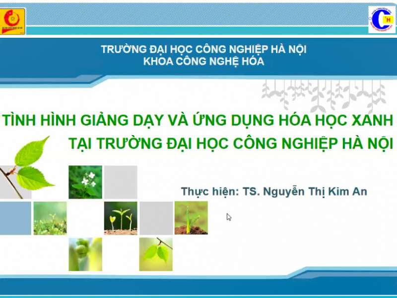 Teaching and applying Green Chemistry at HaUI