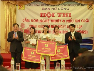 Rực rỡ và hấp dẫn tại Hội thi cắm hoa, nấu ăn, chào mừng kỷ niệm 90 năm ngày thành lập Hội liên hiệp Phụ nữ Việt Nam