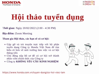 Hội thảo việc làm của Công ty Honda Việt Nam