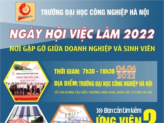 Thông báo tổ chức "Ngày hội việc làm Trường Đại học Công nghiệp Hà Nội năm 2022"