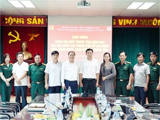 Tiếp đoàn công tác Trung tâm Giáo dục Quốc phòng và An ninh, Đại học Quốc gia TP. Hồ Chí Minh