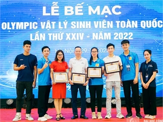 Trường Đại học Công nghiệp Hà Nội giành giải Nhì toàn đoàn Cuộc thi Olympic Vật lý sinh viên toàn quốc năm 2022