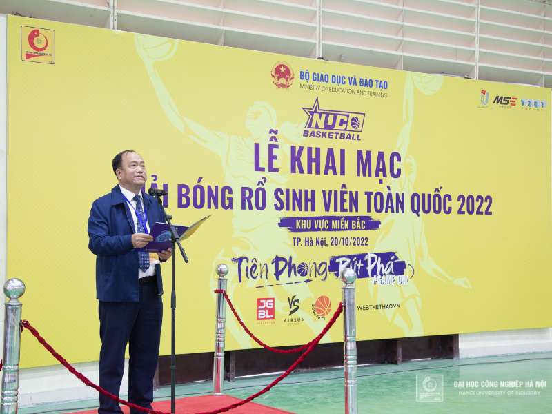 Opening ceremony of The National University Championship basketball tournament in 2022, Northern region took place at Hanoi University of Industry
