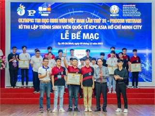 Sinh viên Trường Đại học Công nghiệp Hà Nội đạt thành tích cao tại Kỳ thi Olympic Tin học Sinh viên Việt Nam lần thứ 31