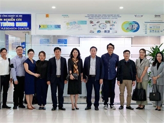 Hãng Siemens DISW và Trường Steaming Cambodia cùng công ty Vietbay tới thăm quan và trao đổi kinh nghiệm về xây dựng và vận hành Trung tâm nghiên cứu Nhà máy thông minh tại Đại học Công nghiệp Hà Nội
