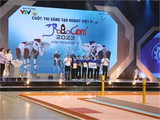 [Báo tin tức - Thông tấn xã Việt Nam] Đại học Công nghiệp Hà Nội vô địch cuộc thi Robocon Việt Nam 2023