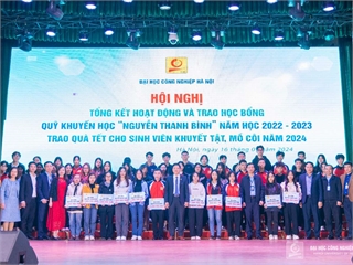 Học bổng Nguyễn Thanh Bình chắp cánh tương lai cho sinh viên Đại học Công nghiệp Hà Nội