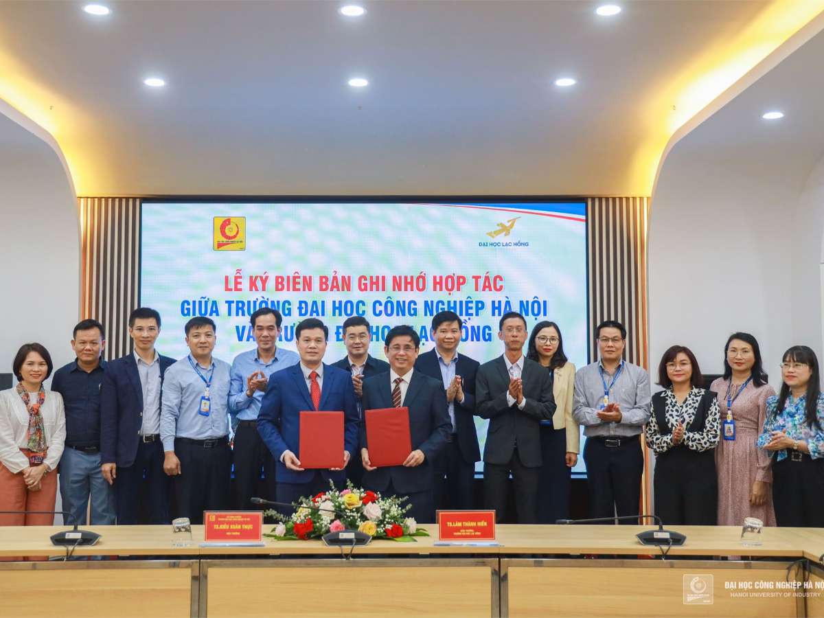 MoU signing ceremony between Hanoi University of Industry and Lac Hong University